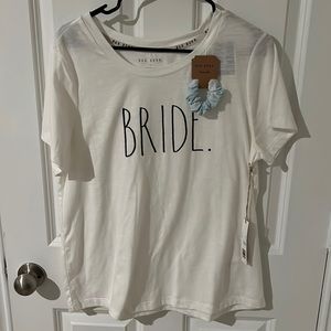 Rae Dunn Bride Shirt W/ Scrunchie